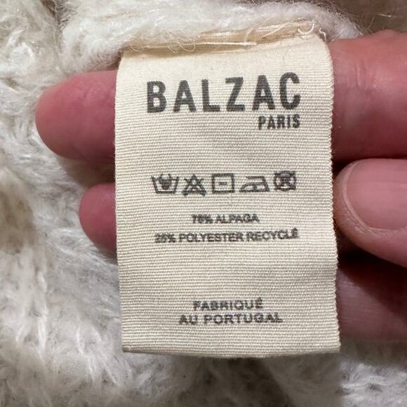BALZAC Paris Women's Cozy Cocoon Cardigan Alpaca Ecru, size S - Picture 4 of 7
